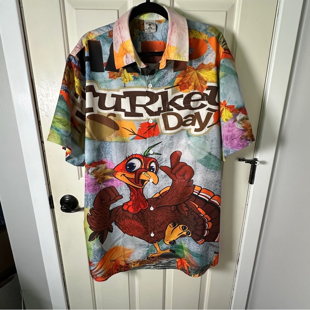 ALOHAS Multicolor Turkey Day Men's Shirt